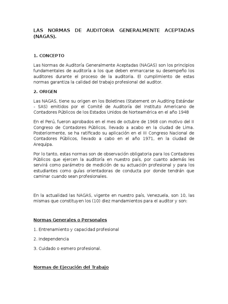 Normas de Auditoria | PDF | Auditoría financiera | Contralor