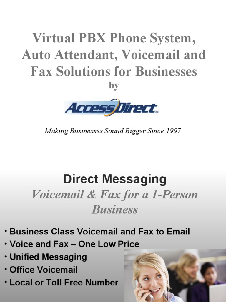Virtual PBX Phone System, Auto Attendant, Voicemail and Fax Solutions ...