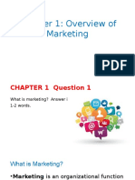 Chapter 1: Overview of Marketing