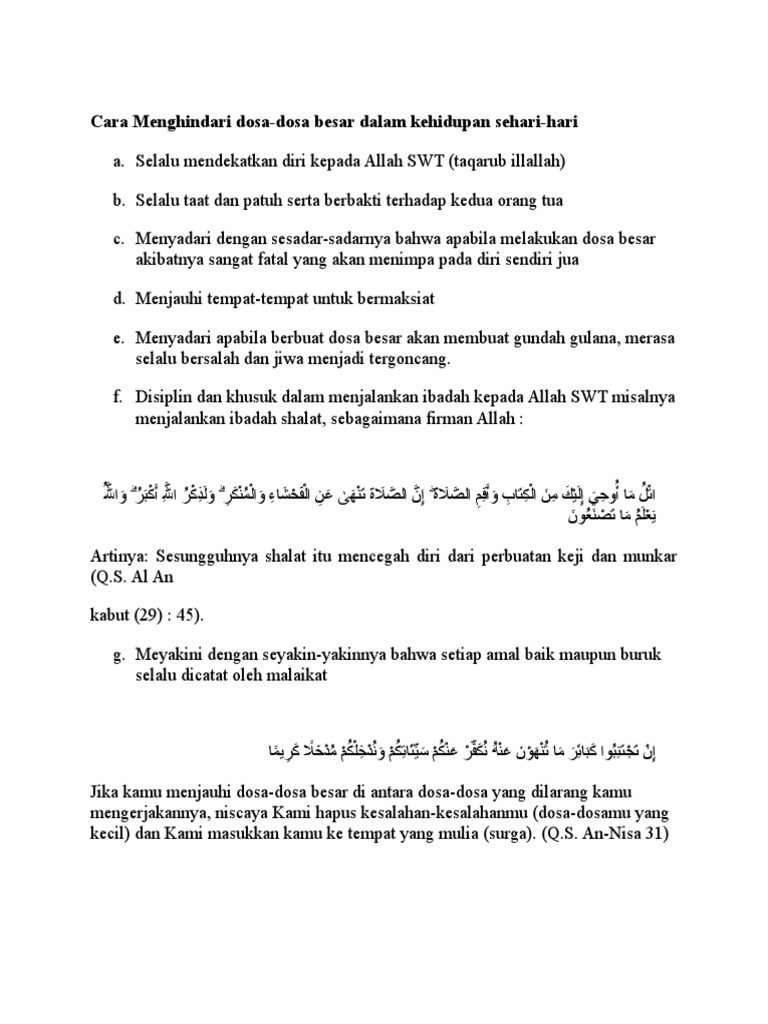 Cara Menghindari Dosa Pdf