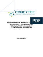 CINTyA: Programa Nacional de Ciencia, Tecnología e Innovación Ambiental 2016-2021