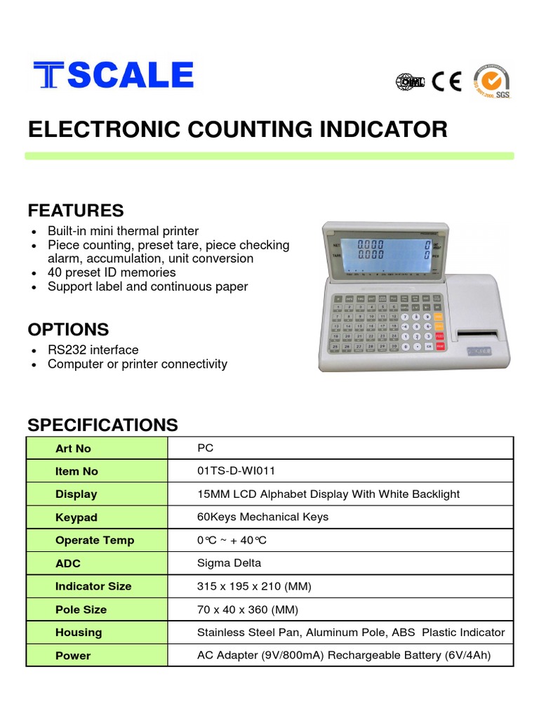 Mini Thermal Printer with Counting Features | PDF | Manufactured Goods ...