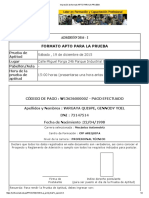 Impresión de Formato Apto para La Prueba