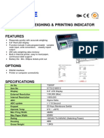 Electronic Weighing & Printing Indicator: Features