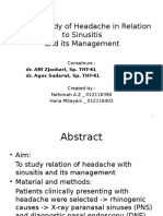 Clinical Study of Headache in Relation To Sinusitis and Its Management