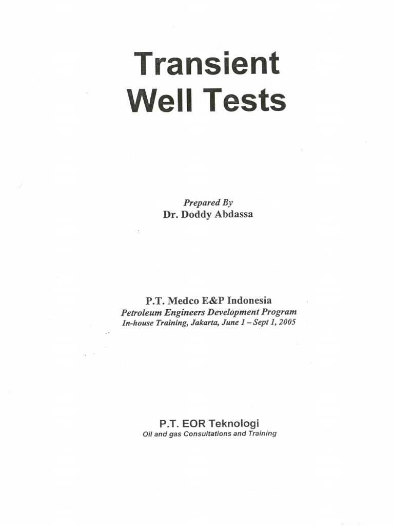Transient Well Tests | PDF