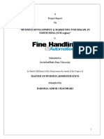 Summer Internship Report: Bussiness Development & Marketing For Fine Handling & Automation Pvt. Ltd. in North India