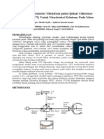 Aplikasi Interferometer Michelson Pada Optical Coherence Tomography