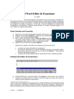 MicroSoft Word Editor de Ecuaciones