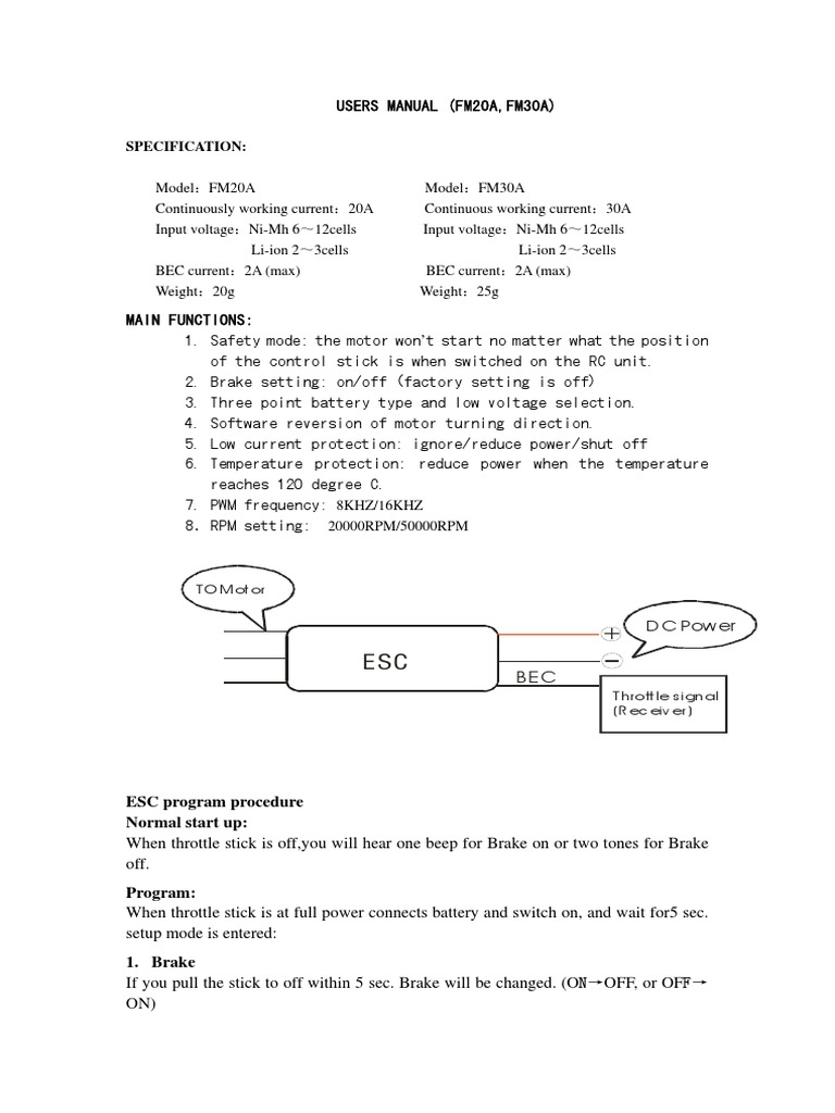 Specification:: ESC Program Procedure Normal Start Up | PDF | Science ...