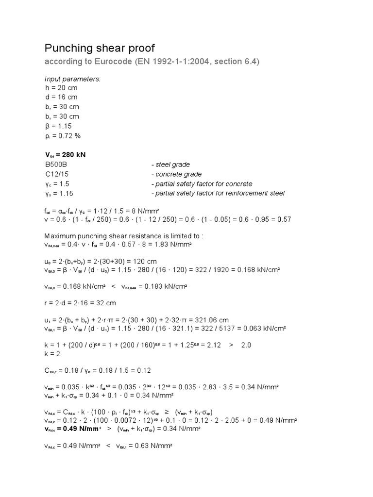 Punching Shear Design for Flat Slabs | PDF