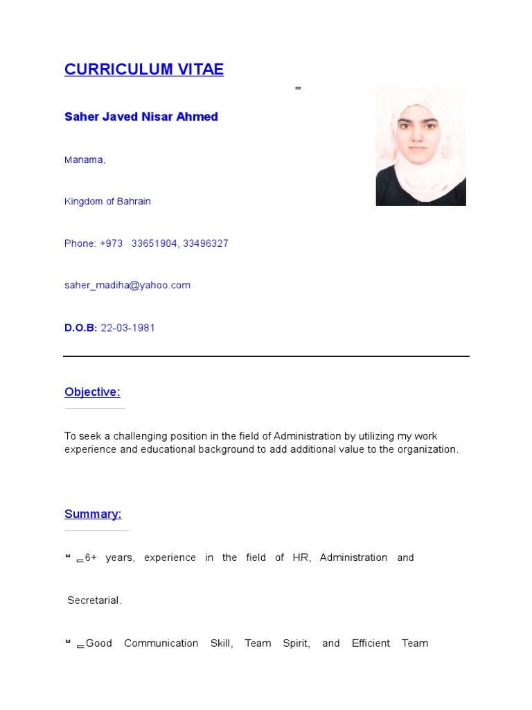 Bahrain 6.00 Yrs | PDF | Secretary | Microsoft