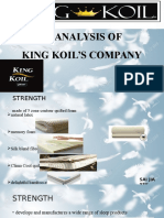 Swot Analysis of King Koil's Company