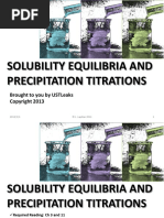 Solubility Equilibria and Precipitation Titrations