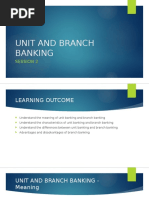 Session 2 - Unit and Branch Banking