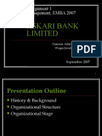 Askari Bank Limited: Assignment 1 Management, EMBA 2007