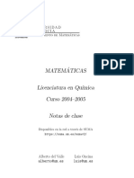 Notas de Matemáticas para Química 2004-2005