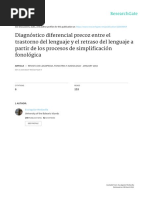 Download Diagnstico diferencial precoz entre el trastorno del lenguaje y el retraso del lenguaje a partir de los procesos de simplificacin fonolgica by info-TEA SN303373136 doc pdf