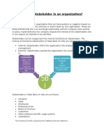Stake Holder Analysis - SBI