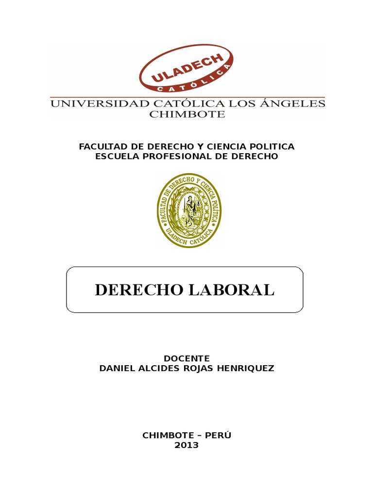 Libro Derecho Laboral PDF | PDF | Organización Internacional del