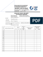 ANALISIS HASIL BELAJAR Semester Genap