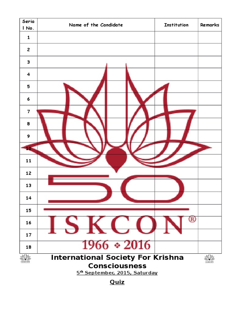 International Society For Krishna Consciousness | PDF