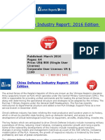 China Defense Industry Report: 2016 Edition