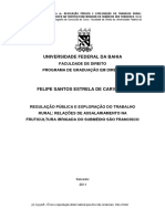 CARVALHO, Felipe S. Estrela - Regulacao Publica e Exploracao Do Trabalho Rural - 2011.1 - UFBA