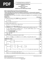 Barem Simulare Bac 2016 Matematica M Mate-Info XI