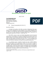 OAITA Response to Proposed Rule OAC 3901-7-01 - April 22, 2010