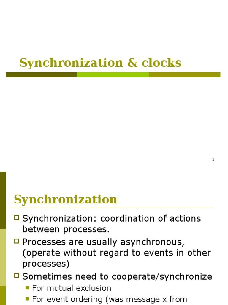 Clocks and Global State PDF Distributed Computing Matrix