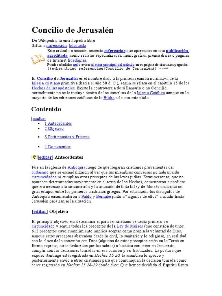 Concilio De Jerusalén Pdf Pablo El Apóstol Bernabé