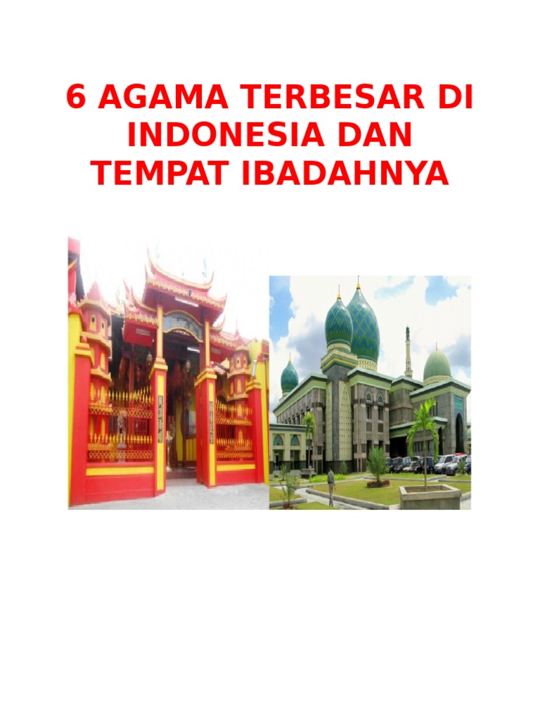 Gambar Rumah Ibadah 6 Agama Di Indonesia Info Terkait Gambar