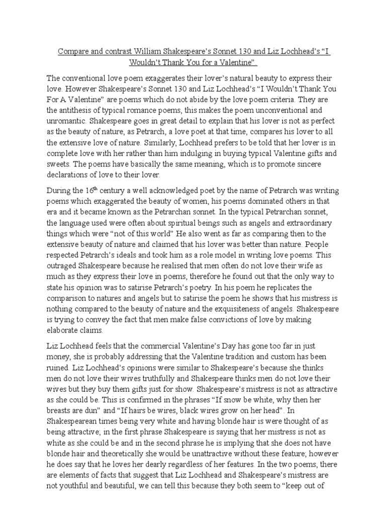 Shakespeare sonnet picture