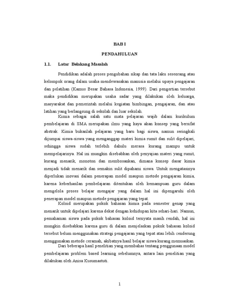 Proposal Pendidikan Kimia