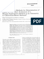 Extraction Methods, Determination Lipids in Fishmeal 1994-9