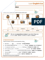 Grammar Games Prepositions of Place Worksheet