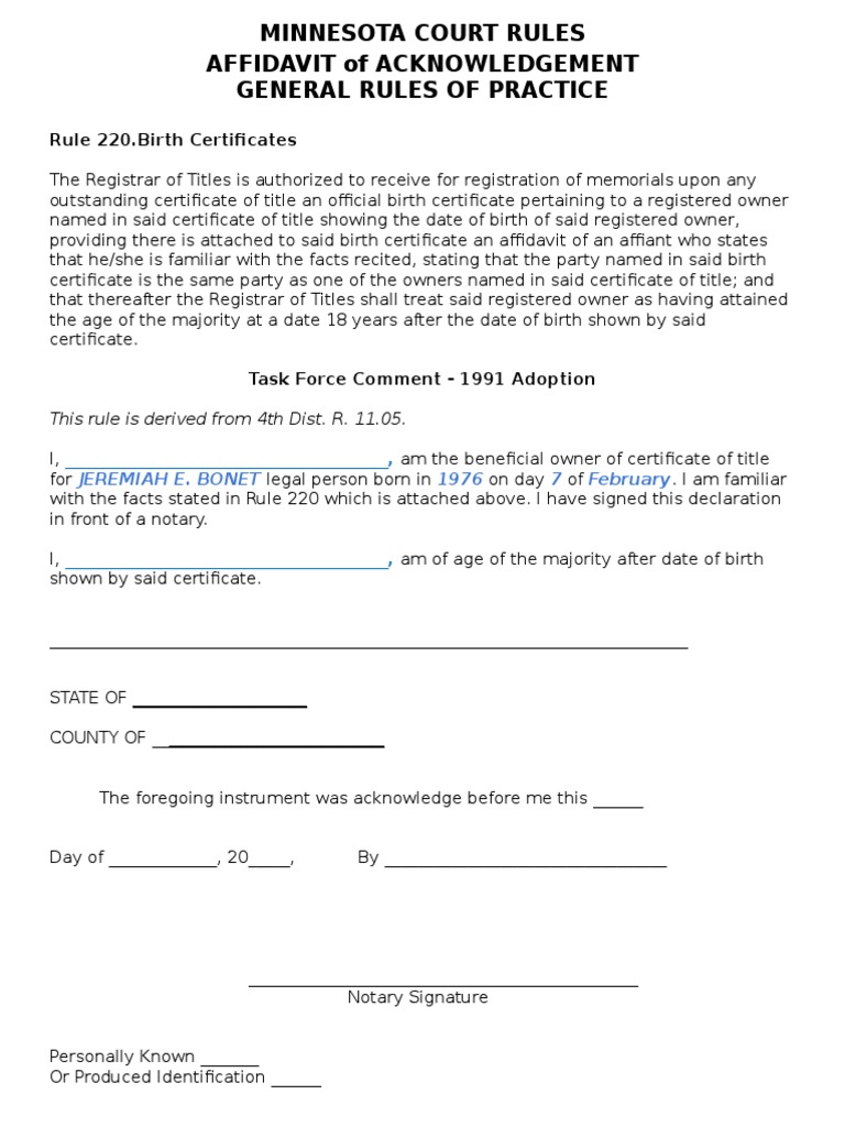 Affidavit For Birth Certificate For Green Card prntbl Affidavit For Birth Certificate For Green Card prntbl