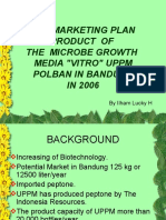 The Marketing Plan Product of The Microbe Growth Media "Vitro" Uppm Polban in Bandung IN 2006