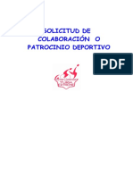 Solicitud de Colaboracion o Patrocinio Deportivo