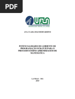 POTENCIALIDADES DO AMBIENTE DE  PROGRAMAÇÃO SCRATCH PARA O  PROCESSO ENSINO APRENDIZAGEM DE  MATEMÁTICA 