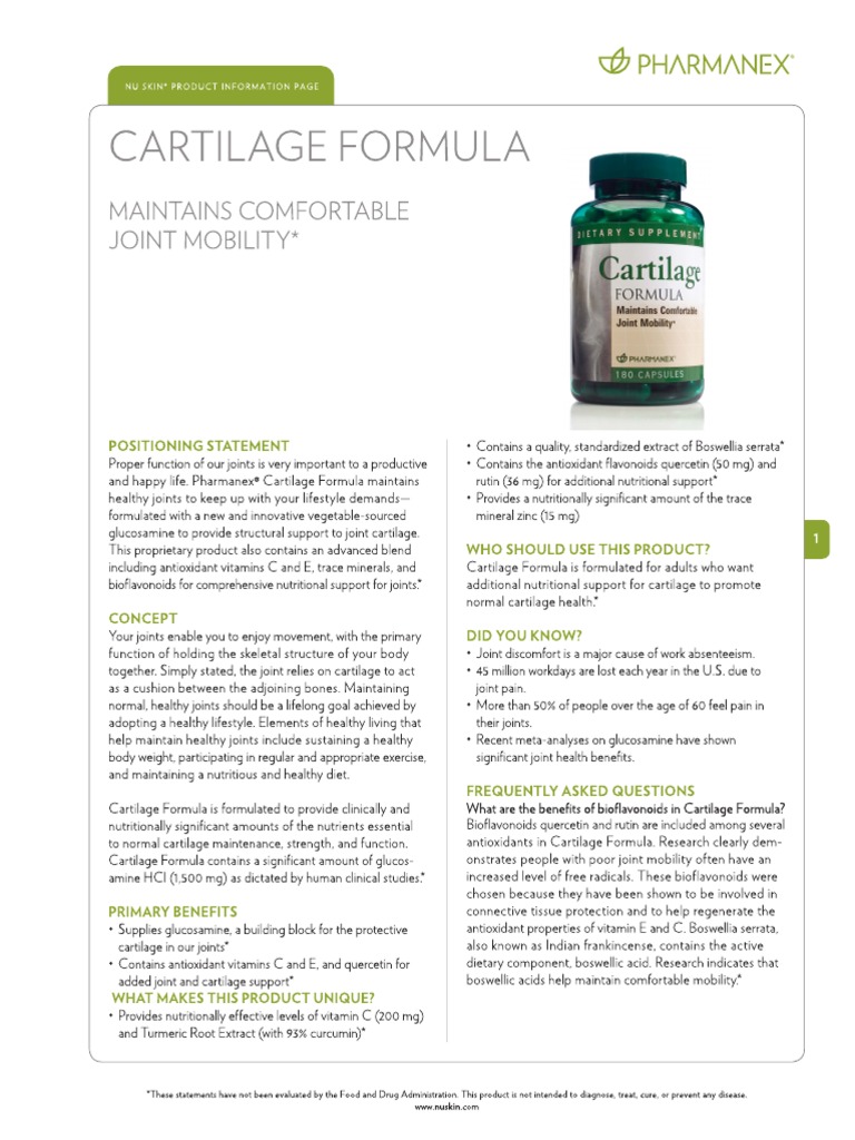 Cartilage Formula PIP - Indd 1 12/7/15 2:31 PM | PDF