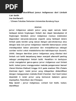 Download Isolasi Dan Identifikasi Jamur Indigenous Dari Limbah Cair Batik by Muhammad Haris Agani SN303448543 doc pdf