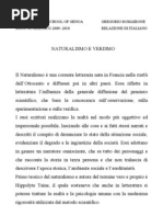 NATURALISMO E VERISMO