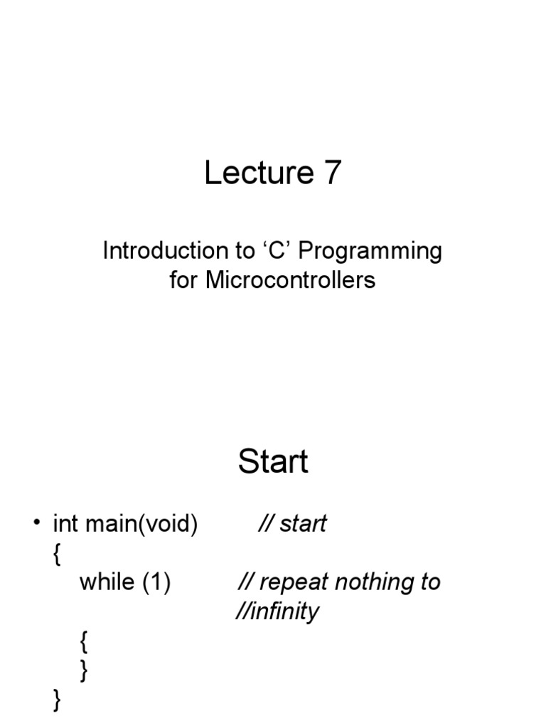 Introduction To C' Programming For Microcontrollers | PDF | Information ...