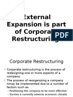 External Expansion Is Part of Corporate Restructuring