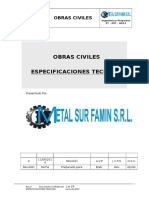 PROCEDIMIENTO ESPECIFICACIONES TECNICAS OBRAS CIVILES 