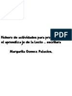 Fichero de Actividades Lecto Escritura Margarita Gomez Palacios