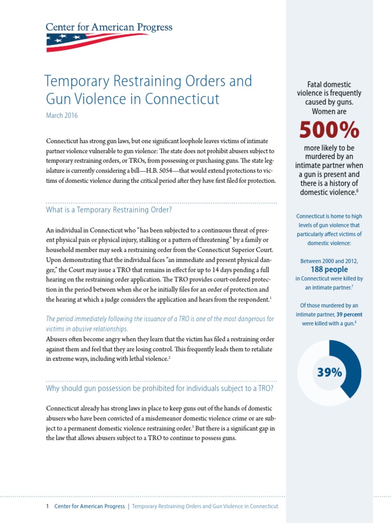Temporary Restraining Orders and Gun Violence in Connecticut