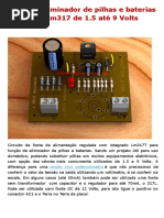 Circuito Eliminador de Pilhas e Baterias Com Lm317 de 1
